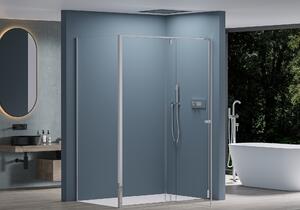 Cerano Santini, sprchový kout s křídlovými dveřmi 110(dveře) x 90(stěna) x 195 cm, 6mm čiré sklo, chromový profil, CER-CER-426229