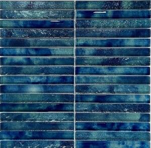 Skleněná mozaika Premium Mosaic deep blue 30x30 cm lesk MOSPTK3