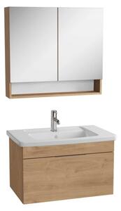 Koupelnová skříňka s umyvadlem a zrcadlem VitrA Mia 80x49x45cm zlatý dub mat