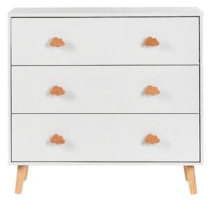 Komoda se 3 zásuvkami CLOUDY Bílá 4