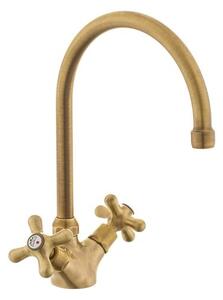 Dřezová baterie Paffoni Ricordi s otočným raménkem bronz IR180BR