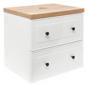 Koupelnová skříňka s krycí deskou Naturel Forli 60x53x46 cm bílá lesk FORLI60BID