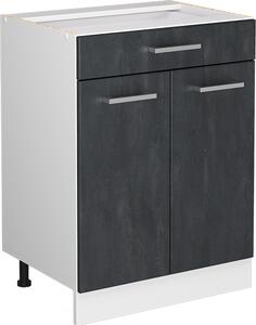 Spodní skříňka kuchyňské linky Vicco R-Line Černý beton 60 cm bez pracovní desky, Model 47618