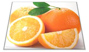 Skleněné prkénko ovoce čerstvé pomeranče - 30x20cm