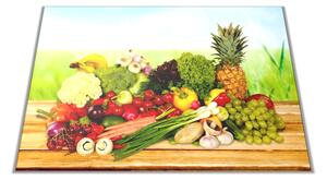 Skleněné prkénko čerstvé ovoce a zelenina - 30x20cm