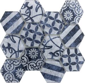 Skleněná mozaika Premium Mosaic azul 26x30 cm mat PATCHWORK73AZ