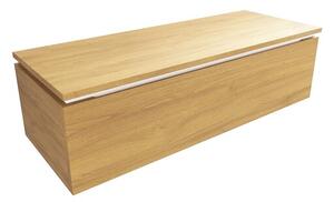 Koupelnová skříňka s krycí deskou SAT Feel 120x30x46 cm medový dub mat SATFEEL120DMDBEZ