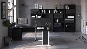 Kancelářský stůl Prima 80400/70 černý/stříbrné nohy - TVI