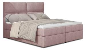 Boxspring postel 145 cm Alyce (růžová) (s matracemi)