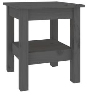 Konferenční stolek šedý 35 x 35 x 40 cm masivní borové dřevo