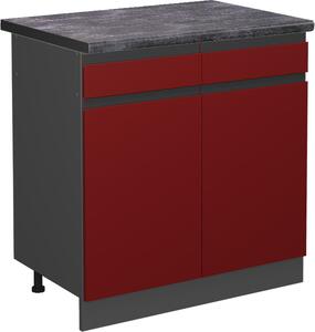 Spodní skříňka kuchyňské linky Vicco R-Line Červená 80 cm , PD Antracit, Model 46370