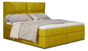 Boxspring postel 145 cm Alyce (žlutá) (s matracemi)
