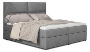 Boxspring postel 145 cm Alyce (šedá) (s matracemi)