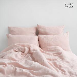 Světle růžové lněné povlečení na jednolůžko 135x200 cm – Linen Tales