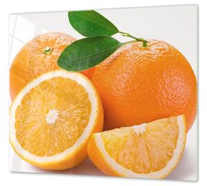 Ochranná deska ovoce čerstvé pomeranče - 52x60cm / S lepením na zeď
