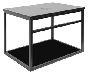 Konstrukce s krycí deskou z umělého kamene Naturel Industrial 59x45x45 cm černá mat KONZOLEUM60CTK