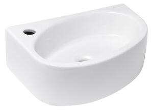 Rohové umývátko Glacera Bigio 42x29,5 cm otvor pro baterii vlevo BG4229L