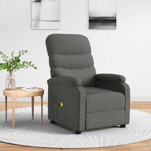 Masážní křeslo tmavě šedé textil 321227