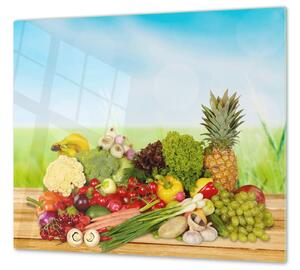 Ochranná deska čerstvé ovoce a zelenina - 52x60cm / S lepením na zeď