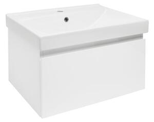 Koupelnová skříňka s umyvadlem SAT B-WAY 59x30x45 cm bílá lesk BWAY60WU1