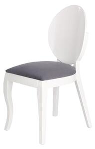 Židle Velrdi bílý / popelavý