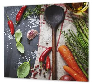 Ochranná deska zelenina, bylinky, vařečka - 50x70cm / Bez lepení na zeď