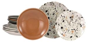 JÍDELNÍ SOUPRAVA Terrazzo Mix 12dílné Creatable - Online Only nádobí, Online Only