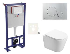Cenově zvýhodněný závěsný WC set SAT do lehkých stěn / předstěnová montáž + WC SAT Infinitio SIKOSSIN71