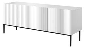 TV stolek Nicole 150 cm - bílý mat / černé nožky