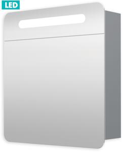 Zrcadlová skříň 60 cm, 1 dveře levé, LED osvětlení, zásuvka+vypínač, IP44 GALPIR60LED