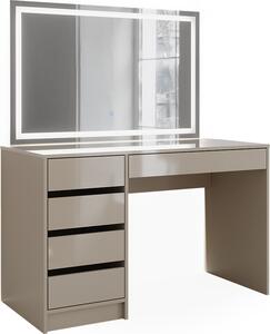 Toaletní stolek Vicco Sherry Béžový vysoký lesk 120 cm se zrcadlem LED, Model 47701