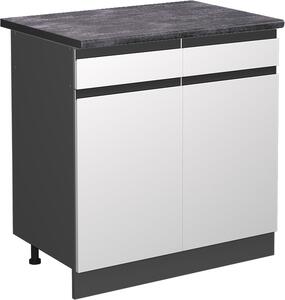 Spodní skříňka kuchyňské linky Vicco R-Line Bílá 80 cm , PD Antracit, Model 45919