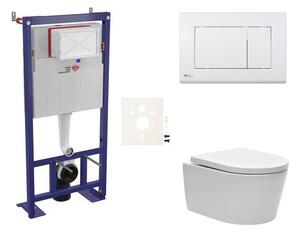 Cenově zvýhodněný závěsný WC set SAT do lehkých stěn / předstěnová montáž+ WC SAT Brevis SIKOSSBR20