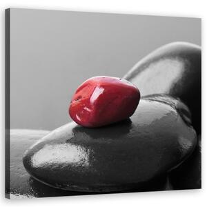 Obraz na plátně, Zen Spa Red Stone - 40x40 cm