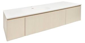 Koupelnová skříňka s umyvadlem Naturel Austen 165x35x52 cm beige mat Naturel Austen165BG