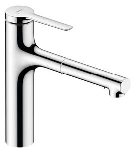 Dřezová baterie Hansgrohe Zesis s vytahovací sprškou, 2 proudy chrom 74801000