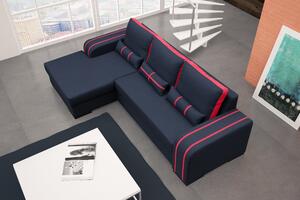 Rohová sedací souprava Vinita (černá) (L). Akce -20%