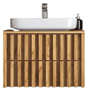 Koupelnová skříňka s krycí deskou SAT Delano 80x46 cm dub mat DELANO80ZDDE