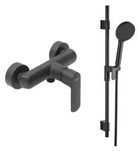 Sprchová baterie SAT Feel se sprchovým setem 150 mm černá matná SATBSFEEL268CSET1