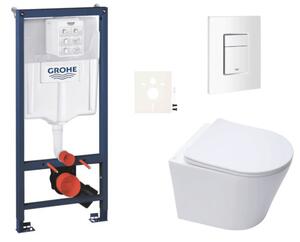 Závěsný WC set do lehkých stěn / předstěnová montáž SAT Infinitio SIKOGRSIN10SCSH0