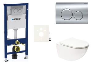 Cenově zvýhodněný závěsný WC set Geberit do lehkých stěn / předstěnová montáž + WC SAT Infinitio SIKOGESINFD20