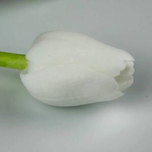 Umělý tulipán bílý- 43 cm, č. 1