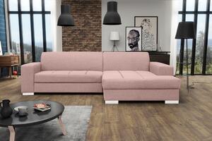 Rohová sedací souprava Matar (růžová) (P). Akce -20%