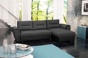 Rohová sedací souprava Tomi (černá) (P). Akce -20%