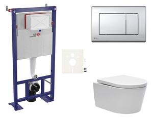 Cenově zvýhodněný závěsný WC set SAT do lehkých stěn / předstěnová montáž+ WC SAT Brevis SIKOSSBR21