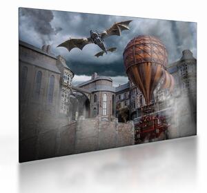 Skleněný obraz - Surrealistická krajina (70x50 cm)