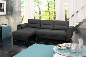 Rohová sedací souprava Tomi (černá) (L). Akce -20%