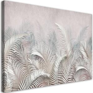 Obraz na plátně, 3D palmové listy - 120x80 cm