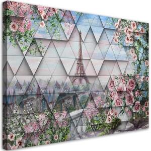 Obraz na plátně, Eiffelova věž na jaře - 120x80 cm