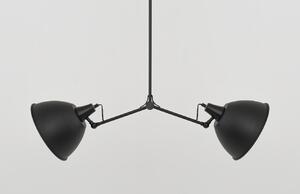Nordic Design Černé kovové závěsné světlo Cobain Double 25 cm